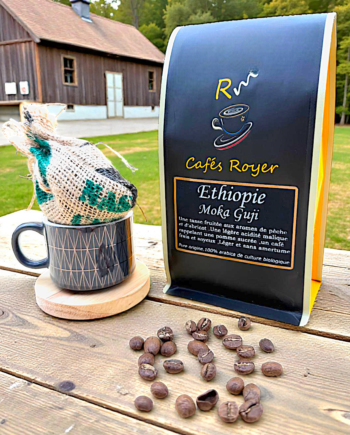 Ethiopie Guji séchage cerises entières